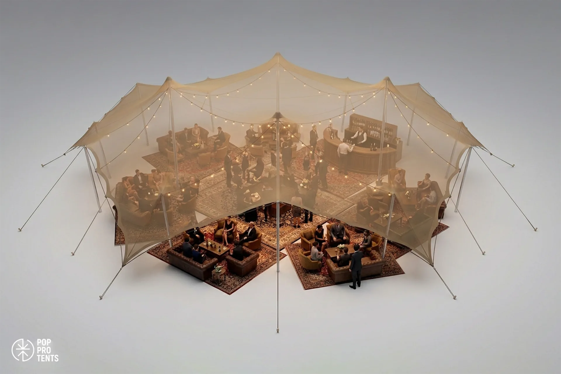 3000 sqft Hexagon Tent