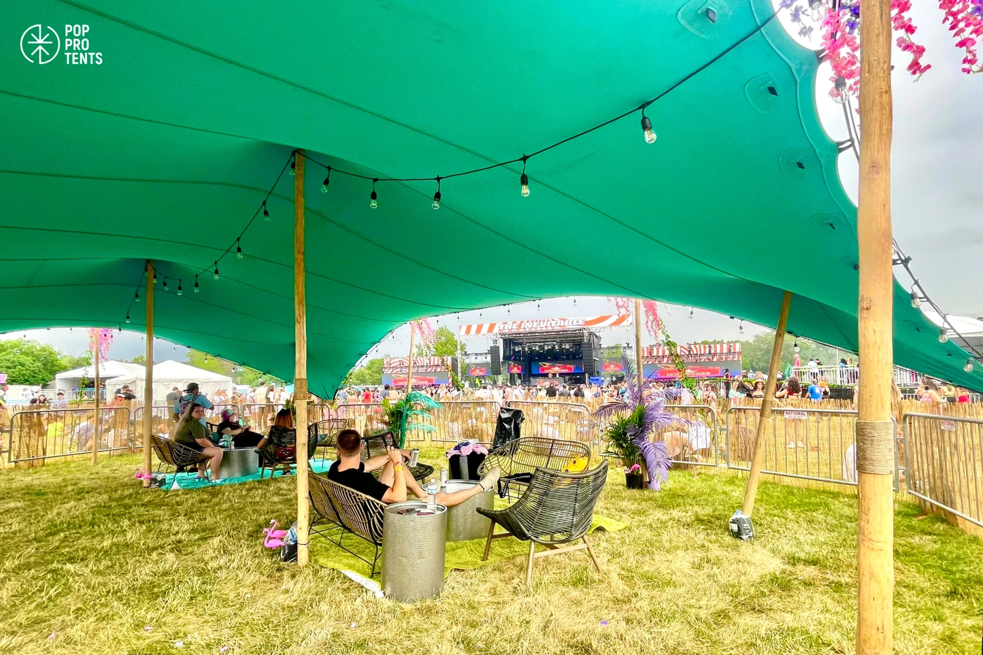 Autumn harvest festival under stretch tent