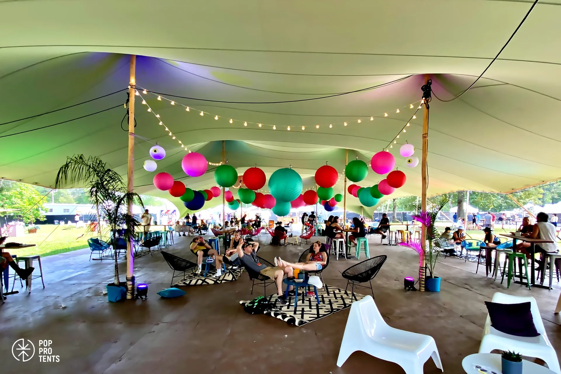 Bohemian macrame bespoke tent decor