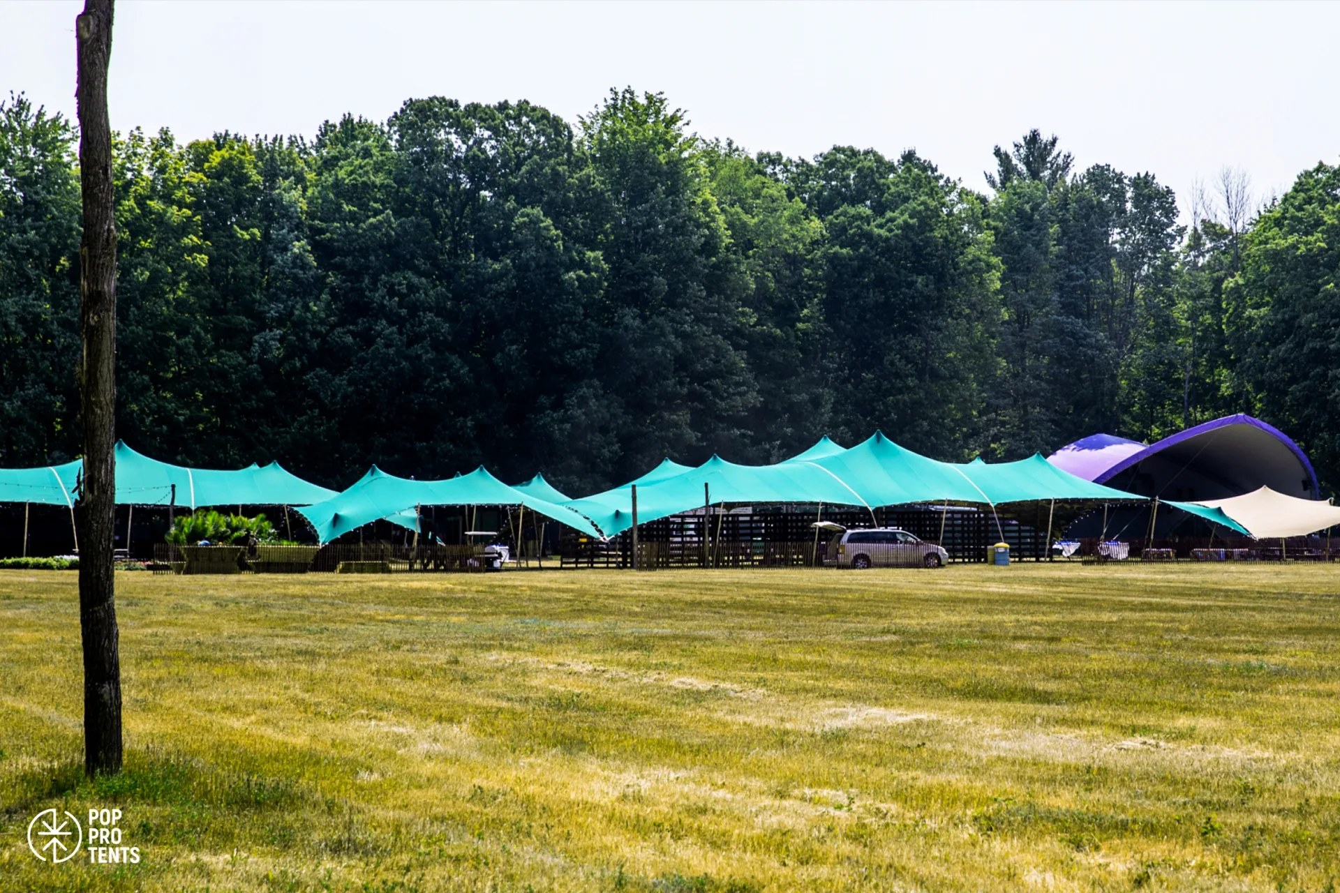 Cultural heritage festival under stretch tent
